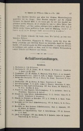 57-84, Geschäftsverhandlungen