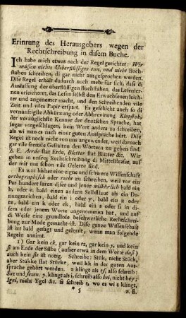 Erinrung des Herausgebers wegen der Rechtschreibung in disem Buche