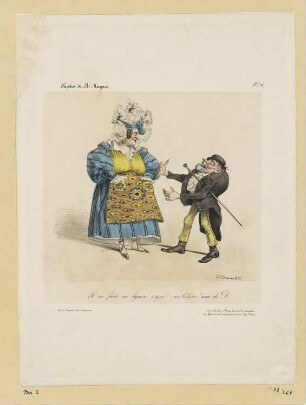 Il ne faut un bÿoux soigné!...un Colosse! nom de D...., Blatt 16 der Folge "Les Mayeux"