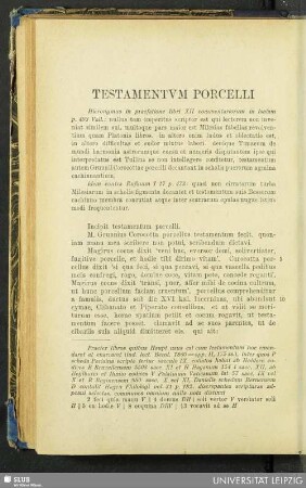 Testamentvm porcelli