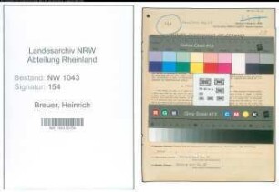 Entnazifizierung Heinrich Breuer , geb. 28.05.1895 (Versicherungsinspektor)