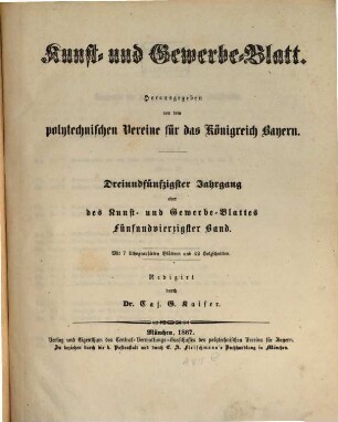 Kunst- und Gewerbeblatt des Polytechnischen Vereins für das Königreich Bayern. 53 = Bd. 45. 1867