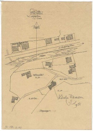 Gsaenger, Gustav; Ramsau bei Berchtesgaden (Bayern); Ev. Kirche - Lageplan
