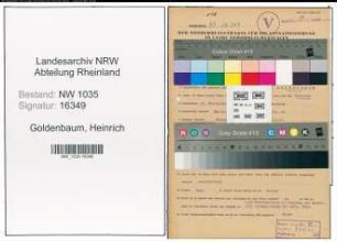 Entnazifizierung Heinrich Goldenbaum , geb. 14.09.1898 (Kaufmann)