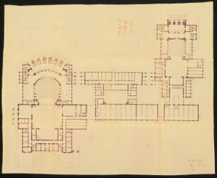 Königliches Hoftheater großes und kleines Haus, Stuttgart: Grundriss 1:100