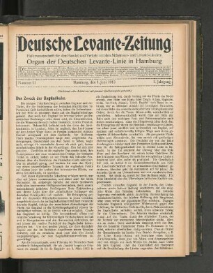Der Zweck der Bagdadbahn.