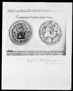 Ehrenspiegel des Hauses Österreich — Siegel Kaiser Ferdinands I., Folio 275recto