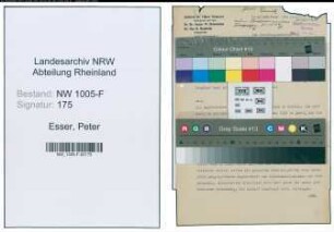 Entnazifizierung Peter Esser , geb. (Prokurist)