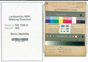 Entnazifizierung Mechtilde Berns , geb. 06.07.1879 ()