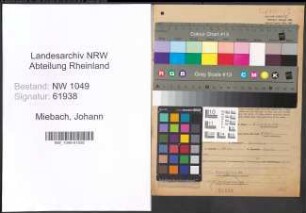 Entnazifizierung Johann Miebach , geb. 25.10.1899 (Betriebsleiter)