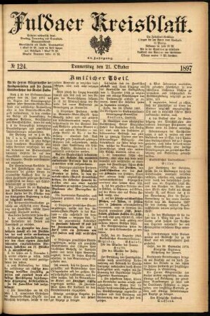Erste Ausgabe vom Donnerstag, den 21. Oktober 1897.