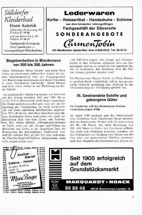 III. Gestrandete Schiffe und geborgene Güter