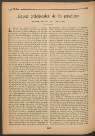 Seguros profesionales : de los periodistas