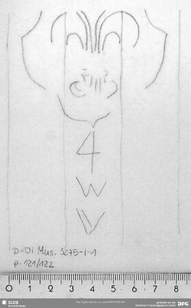 W-Dl-614 Lilienschild (gekrönt) + Marke + "W" + "V"