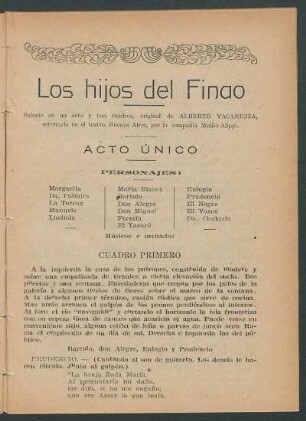 Los hijos del Finao : Acto único