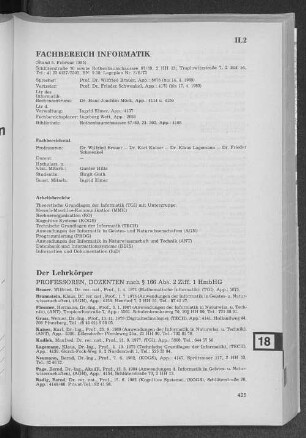 Fachbereich Informatik