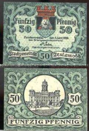 Zeulenroda, Notgeld, 50 Pfennig