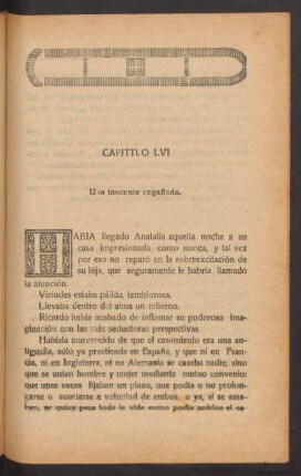 Capítulo LVI - Una inocente engañada.
