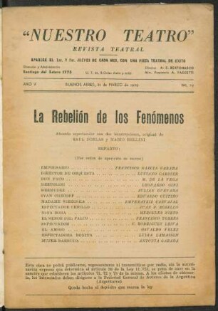 1939007900: La rebelión de los fenómenos : absurdo espectacular
