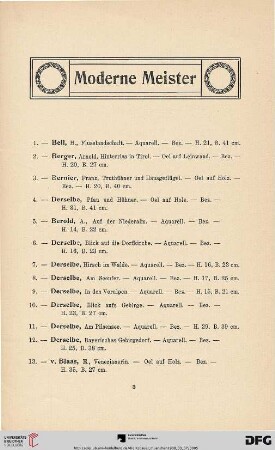 Moderne Meister (Nr. 1-143)