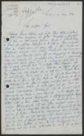 Brief von Karl Müller an Unbekannt