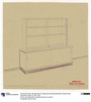 Bücherschrank (Auftrag Schmidt), Lichtpause