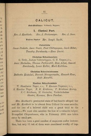 61-65, Calicut (with out-stations Collandy, Beypore)