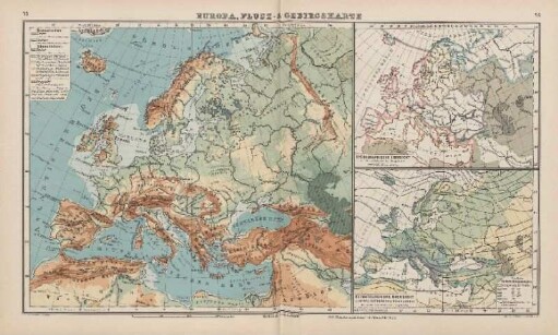 Europa, Flusz- & Gebirgskarte, Hydrographische Übersicht, Klimatologische Übersicht