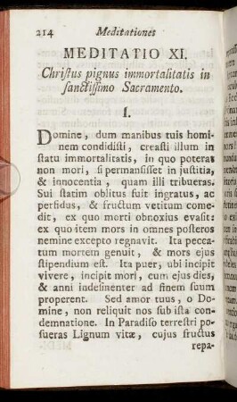 Meditatio XI. - Meditatio XVII.