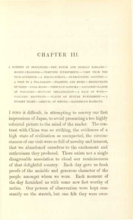 Chapter III. A surfeit of sensations ...