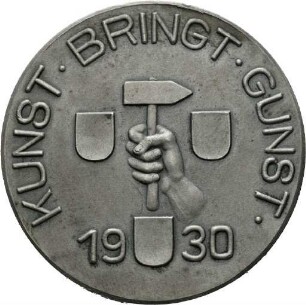 Medaille auf die Hohenzollerische Landesgewerbeschau Hechingen 1930