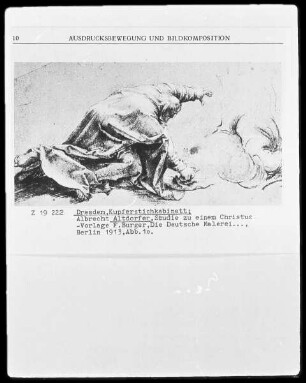 Studie zu einem Christus in Gethsemane / Niedergestürzter von der Seite gesehen (Petrus?)