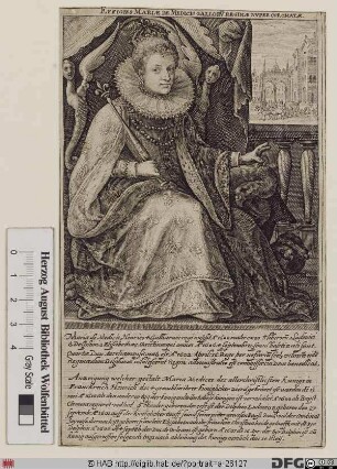 Bildnis Maria von Medici (Marie de Médicis), Königin von Frankreich und Navarra, geb. Prinzessin von Toscana