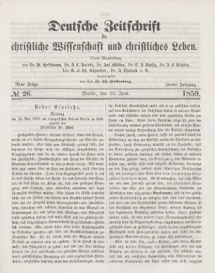201-207 Ueber Civilehe : Vortrag am 24. Mai 1859 im evangelischen Unions-Verein zu Halle