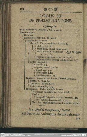 Locus XI. De Praedestinatione