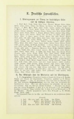 E. Deutsche Sprachlehre