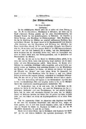 Zur Mädchenbildung : (Fortsetzung)