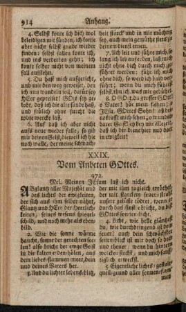 XXIX. Vom Anbeten Gottes