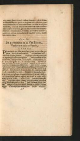 Cap. III. De permutatione & Venditione, Versurae modis in Specie.