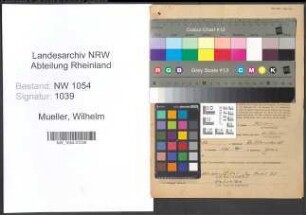 Entnazifizierung Wilhelm Mueller , geb. 15.08.1882 (Telegr.Sekretaer)