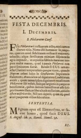 681-742, Festa Decembris