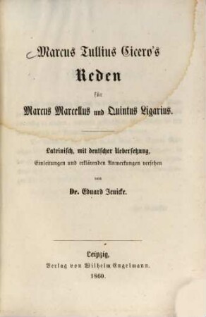 Marcus Tullius Cicero's Reden gegen Lucius Sergius Catilina, 4. Rede für Marcus Marcellus, Rede für Quintus Ligarius