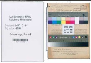 Entnazifizierung Rudolf Schuerings , geb. 09.03.1913 (Angestellter)