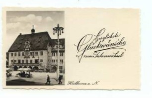 Grußkarte mit Rathaus