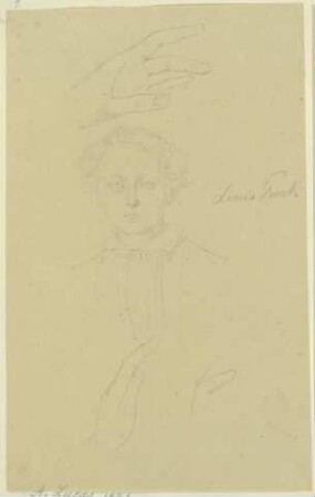 Bildnis Louis Frank und Handstudien