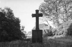 Lauta. Grabkreuz für Müller Schütze von der Hammermühle Großkoschen