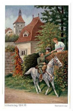 Völkerkrieg 1914/15 Nr. 137: Nachbarskinder (Silberstein)