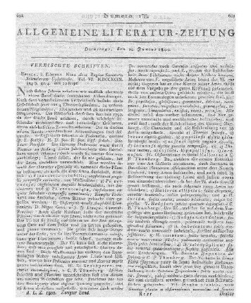 Kungliga Vetenskaps-Societeten <Uppsala>: Nova acta Regiae Societatis Scientiarum Upsaliensis. Vol. 6. Uppsala: Edmann 1799