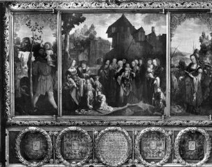 Altar : Altar (um 1520; J. van Scorel und 1692). Obervellach, Pfarrkirche Sankt Martin, Nördliche Kapelle