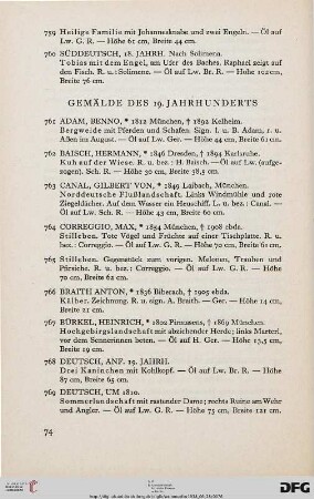 Gemälde des 19. Jahrhunderts (Nr. 761-834)